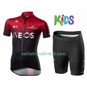 Fahrradbekleidung Radtrikot Kurzarm + Radhose Kurze 2020 TEAM INEOS Kinder N001